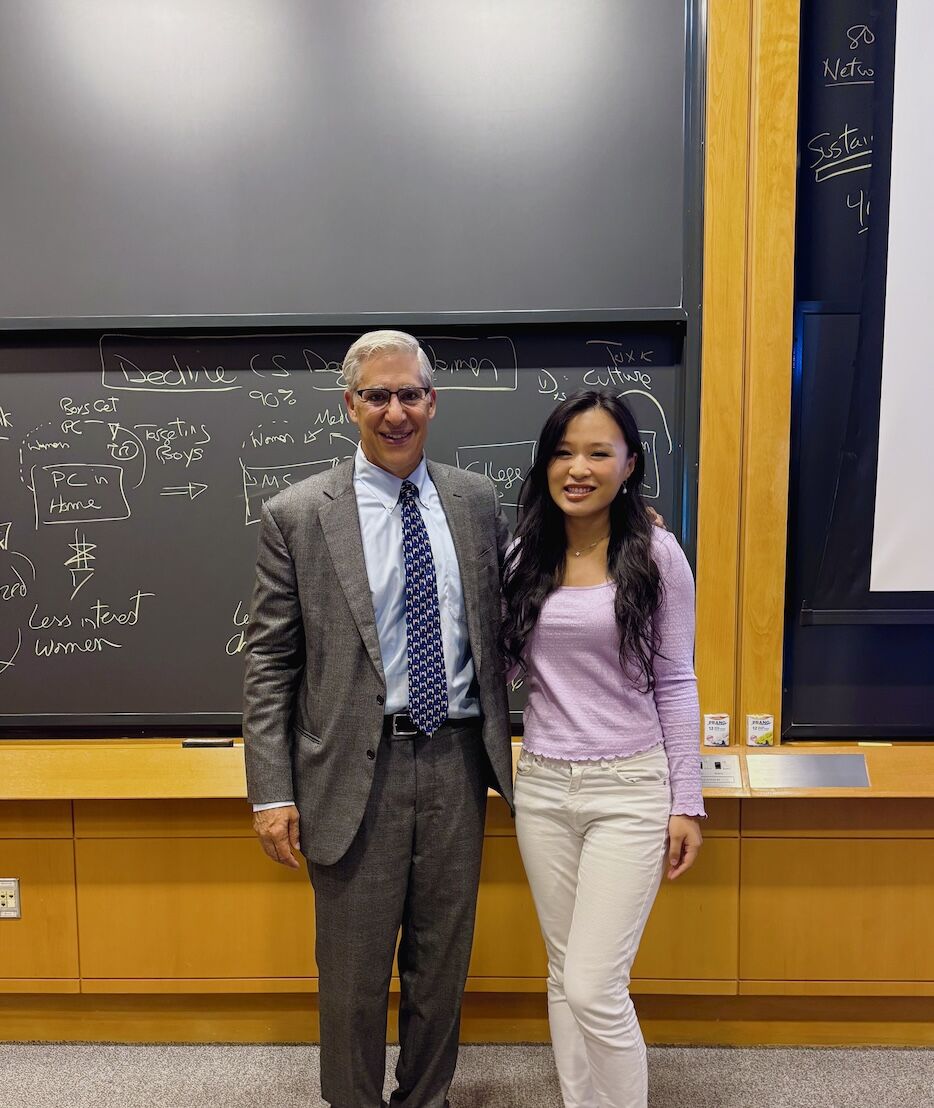 Xinyi Tong with Gerald Chertavian